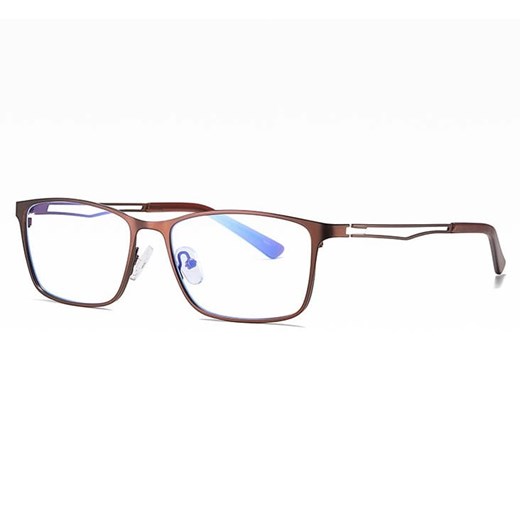 Męskie brązowe okulary do komputera BLUE LIGHT zerówki 2554B ze sklepu Stylion w kategorii Okulary zerówki damskie - zdjęcie 185963271