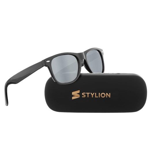 Przeciwsłoneczne czarne okulary polaryzacyjne STL-01C1 ze sklepu Stylion w kategorii Zegarki - zdjęcie 185963290