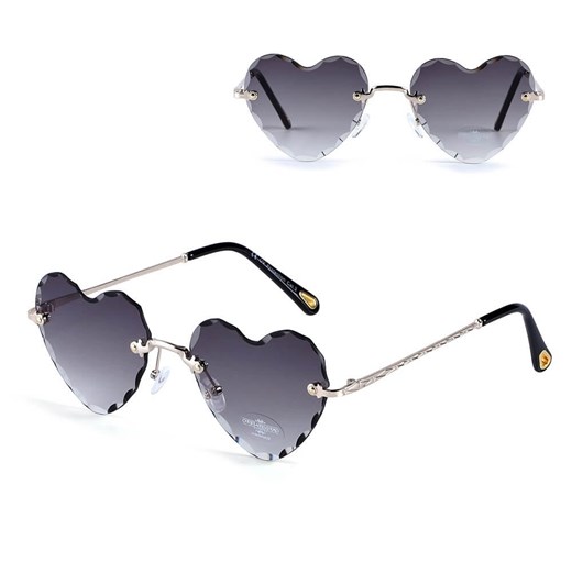 Damskie okulary przeciwsłoneczne Serca Glamour bezramkowe SKK-02 ze sklepu Stylion w kategorii Okulary przeciwsłoneczne damskie - zdjęcie 185963322