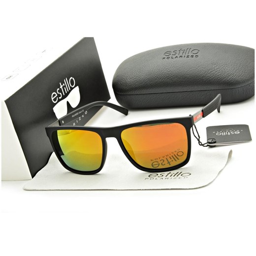 Męskie okulary przeciwsłoneczne polaryzacyjne z filtrem UV400 lustrzane EST-400A ze sklepu Stylion w kategorii Okulary przeciwsłoneczne męskie - zdjęcie 185963360