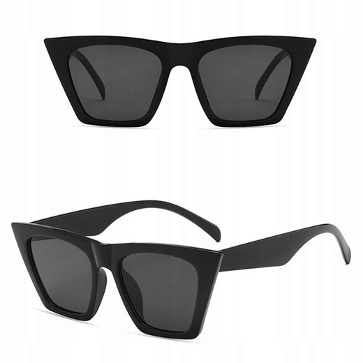 Damskie kocie okulary przeciwsłoneczne czarne STL13 ze sklepu Stylion w kategorii Okulary przeciwsłoneczne damskie - zdjęcie 185963483