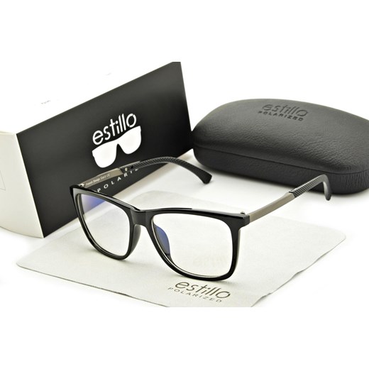 Okulary męskie z filtrem BLUE LIGHT do komputera korekcyjne EST-105K-1 Estillo ze sklepu Stylion w kategorii Okulary zerówki damskie - zdjęcie 185963560