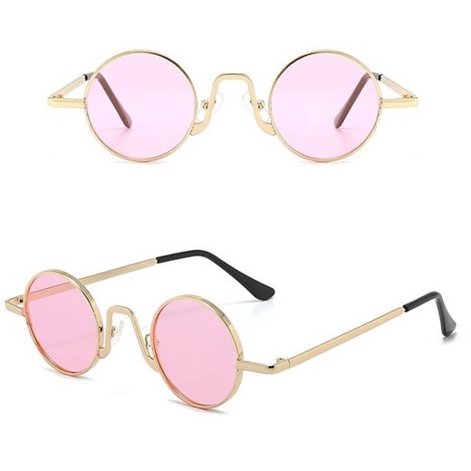 Okulary przeciwsłoneczne stalowe Okrągłe Lenonki UV400 SKK-01D ze sklepu Stylion w kategorii Okulary przeciwsłoneczne damskie - zdjęcie 185963563