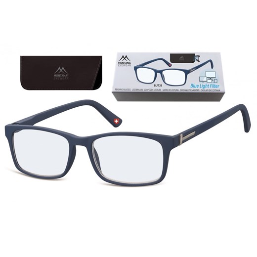 Okulary z filtrem do komputera i czytania moc: +1.00 Korekcyjne Plusy z Antyrefleksem Montana BLFBOX73B ze sklepu Stylion w kategorii Okulary zerówki damskie - zdjęcie 185963654