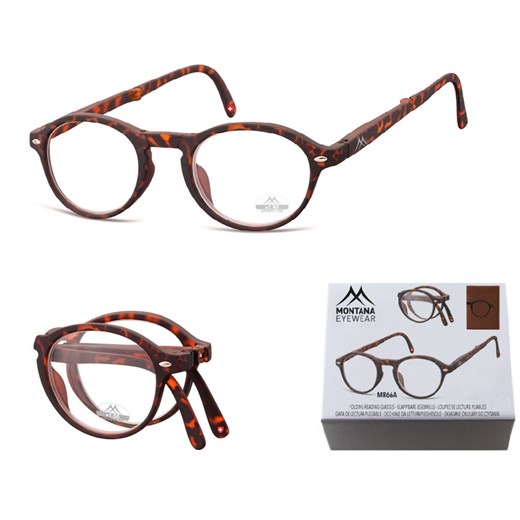 Składane Asferyczne Okulary do Czytania Lenonki Montana MR66A moc: +2 ze sklepu Stylion w kategorii Okulary korekcyjne damskie - zdjęcie 185963821