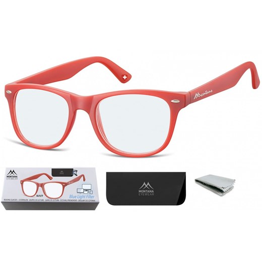 Okulary z filtrem do Komputera i Czytania moc: +1.00 Plusy z Antyrefleksem Montana BLFBOX67F ze sklepu Stylion w kategorii Okulary korekcyjne damskie - zdjęcie 185963881