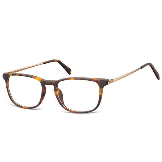 Okulary zerówki korekcyjne Nerd Prostokątne AC7A szylkret ze sklepu Stylion w kategorii Okulary korekcyjne męskie - zdjęcie 185964112