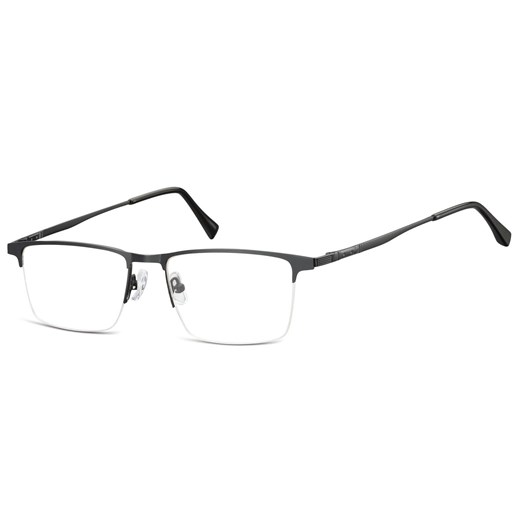 Okulary zerówki korekcyjne Prostokątne Żyłkowe 908C czarne ze sklepu Stylion w kategorii Okulary korekcyjne męskie - zdjęcie 185964134