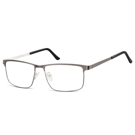 Okulary zerówki korekcyjne Nerd Prostokątne Flex 910F grafitowo-srebrne ze sklepu Stylion w kategorii Okulary korekcyjne męskie - zdjęcie 185964141