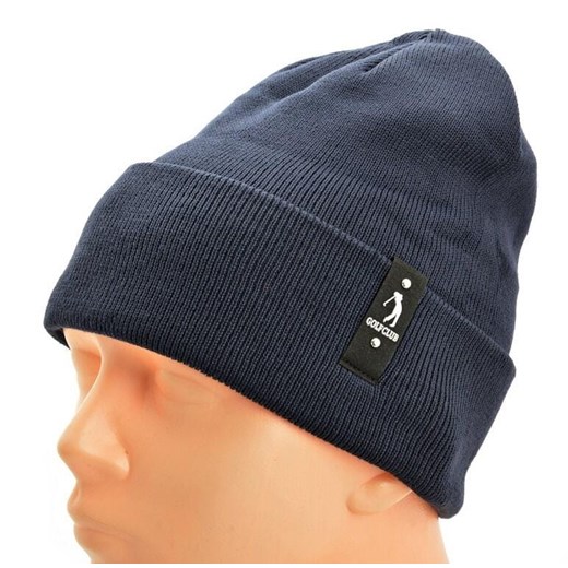 Ciepła męska czapka zimowa kolor granatowy ST-521A ze sklepu Stylion w kategorii Okulary przeciwsłoneczne damskie - zdjęcie 185964143