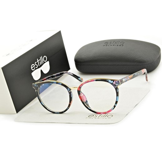 Okulary damskie z filtrem BLUE LIGHT do komputera korekcyjne EST-110K Estillo ze sklepu Stylion w kategorii Okulary przeciwsłoneczne męskie - zdjęcie 185964153