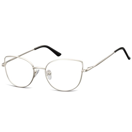 Okulary oprawki korekcyjne kocie oczy zerówki Sunoptic L119G jasny grafit ze sklepu Stylion w kategorii Okulary korekcyjne damskie - zdjęcie 185964164
