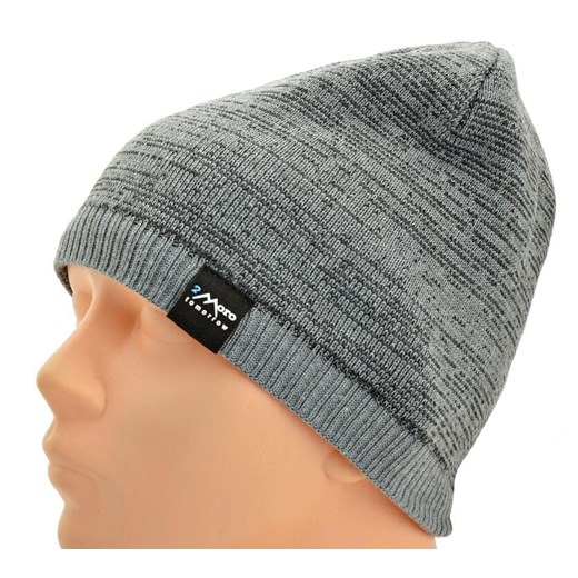 Męska Zimowa Czapka Grafitowa z polarem - L/XL TOMORROW ST-547D ze sklepu Stylion w kategorii Czapki zimowe męskie - zdjęcie 185964174