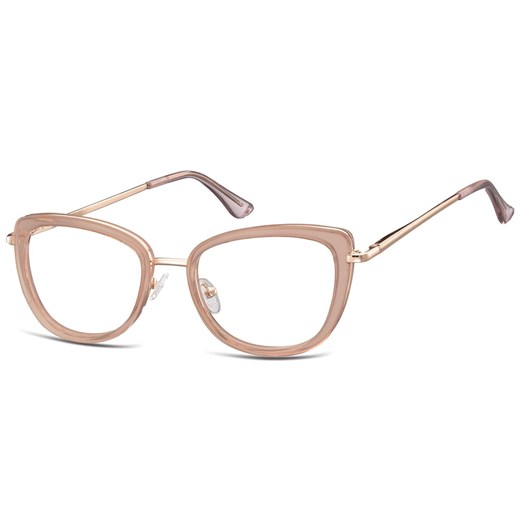 Okulary oprawki korekcyjne kocie oczy zerówki Sunoptic flex MTR-99D różowo-złote ze sklepu Stylion w kategorii Okulary korekcyjne damskie - zdjęcie 185964320