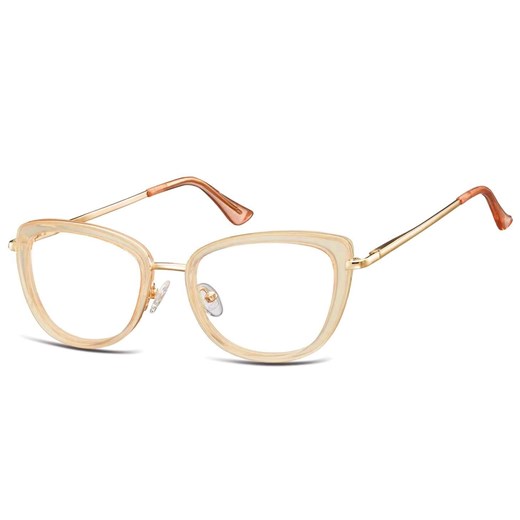 Okulary oprawki korekcyjne kocie oczy zerówki Sunoptic flex MTR-99E brzoskwiniowo-złote ze sklepu Stylion w kategorii Okulary korekcyjne damskie - zdjęcie 185964321
