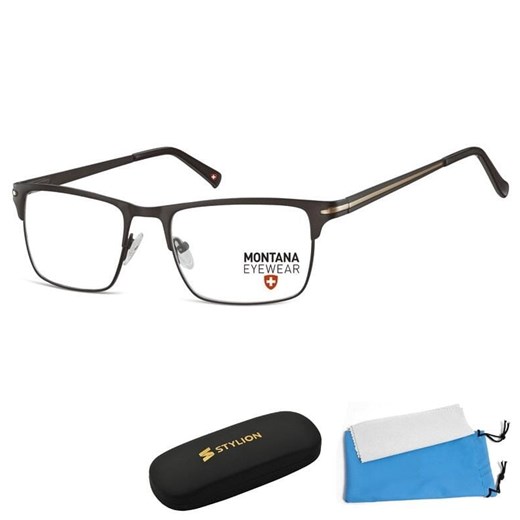 Oprawki korekcyjne okulary optyczne prostokątne Montana flex MM604G czarny + złoty ze sklepu Stylion w kategorii Okulary korekcyjne męskie - zdjęcie 185964363