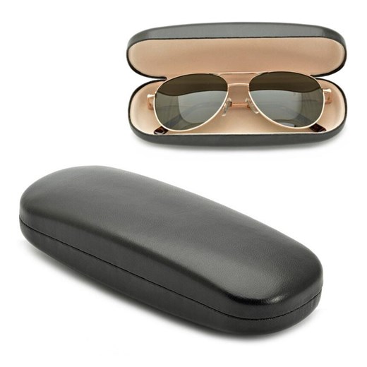 Etui na okulary kolor czarny w twardej obudowie SQ71 ze sklepu Stylion w kategorii Etui - zdjęcie 185964410