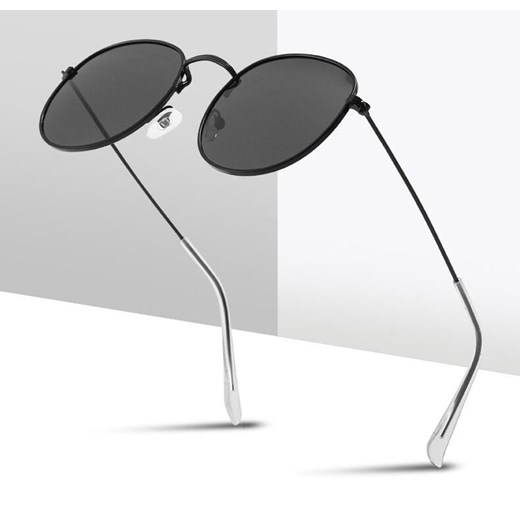 Czarne okulary przeciwsłoneczne lenonki STEC-12 ze sklepu Stylion w kategorii Okulary przeciwsłoneczne damskie - zdjęcie 185964531