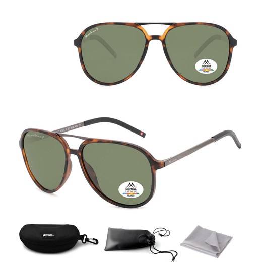 Okulary przeciwsłoneczne z polaryzacją pilotki Montana MP8A panterka ze sklepu Stylion w kategorii Okulary przeciwsłoneczne damskie - zdjęcie 185964550