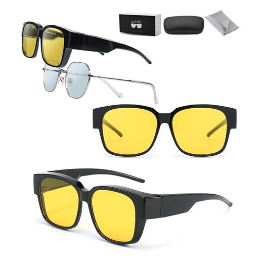 Okulary PREMIUM Nakładane na Korekcyjne rozjaśniające polaryzacyjne EST-GR201-1Y ze sklepu Stylion w kategorii Okulary przeciwsłoneczne męskie - zdjęcie 185964580