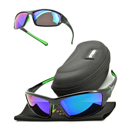 Męskie sportowe okulary lustrzane przeciwsłoneczne z polaryzacją SPD122LD ze sklepu Stylion w kategorii Okulary przeciwsłoneczne męskie - zdjęcie 185964601