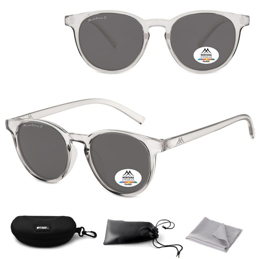 Transparentne okulary Lenonki przeciwsłoneczne z polaryzacją okrągłe MP75B ze sklepu Stylion w kategorii Okulary przeciwsłoneczne męskie - zdjęcie 185964610