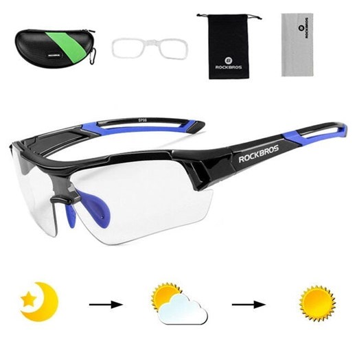 Okulary sportowe przeciwsłoneczne z fotochromem i wkładką korekcyjną ROCKBROS 10111 ze sklepu Stylion w kategorii Okulary przeciwsłoneczne męskie - zdjęcie 185964614