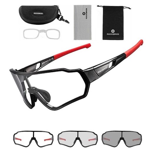 Okulary rowerowe przeciwsłoneczne z fotochromem i wkładką korekcyjną ROCKBROS 10161 ze sklepu Stylion w kategorii Okulary przeciwsłoneczne męskie - zdjęcie 185964634