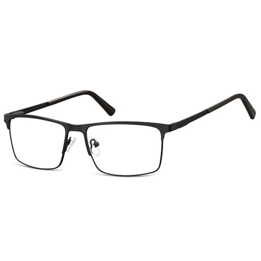 Okulary zerówki korekcyjne Nerd Prostokątne Flex 909G czarne ze sklepu Stylion w kategorii Okulary korekcyjne męskie - zdjęcie 185964640