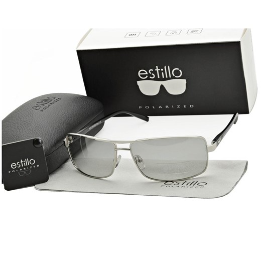 Męskie okulary przeciwsłoneczne HD z fotochromem i polaryzacją EST-611FP-4 ze sklepu Stylion w kategorii Okulary przeciwsłoneczne męskie - zdjęcie 185964653