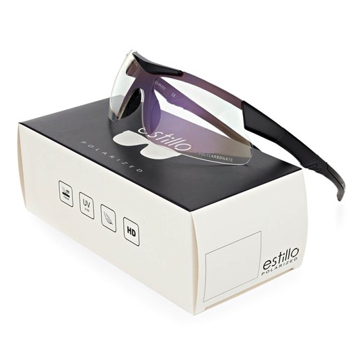 Ochronne elastyczne okulary rowerowe bezbarwne polikarbonowe z filtrem UV400 ESTILLO EST-412-0 ze sklepu Stylion w kategorii Zegarki - zdjęcie 185964684