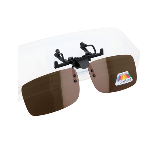 Małe brązowe nakładki przeciwsłoneczne polaryzacyjne na okulary korekcyjne NA-144 ze sklepu Stylion w kategorii Okulary przeciwsłoneczne męskie - zdjęcie 185964690