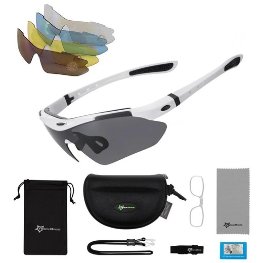 Okulary przeciwsłoneczne rowerowe - 5 wymiennych soczewek + wkładka korekcyjna 10002 ze sklepu Stylion w kategorii Okulary przeciwsłoneczne męskie - zdjęcie 185964700