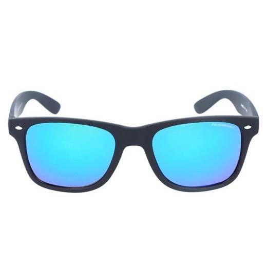 Okulary przeciwsłoneczne czarne nerdy matowe z niebieską lustrzanką DE-818 ze sklepu Stylion w kategorii Okulary przeciwsłoneczne męskie - zdjęcie 185964704