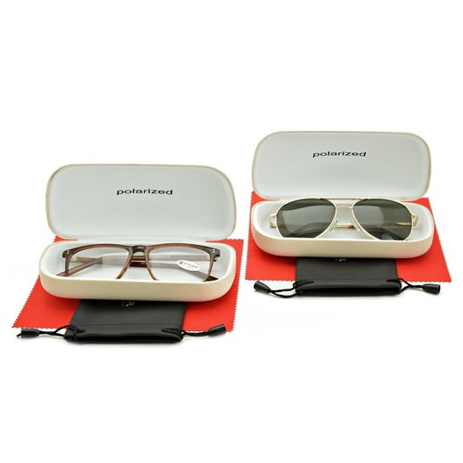 ZESTAW 6 PRODUKTÓW - 2x Etui na okulary kremowe + 2x Ściereczka z mikrofibry + 2x Pokrowiec ze sklepu Stylion w kategorii Etui - zdjęcie 185964810