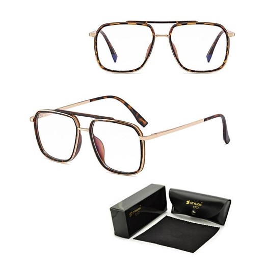 Gotowe pilotki okulary zerówki do komputera z filtrem BLUE Light na teleskopach 25120B ze sklepu Stylion w kategorii Okulary zerówki damskie - zdjęcie 185964813