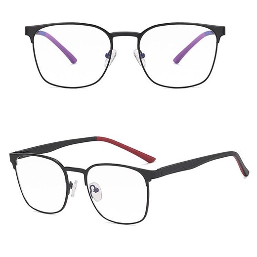 Solidne okulary zerówki do komputera BLUE LIGHT czarne z flexami 25126 ze sklepu Stylion w kategorii Okulary zerówki damskie - zdjęcie 185964821