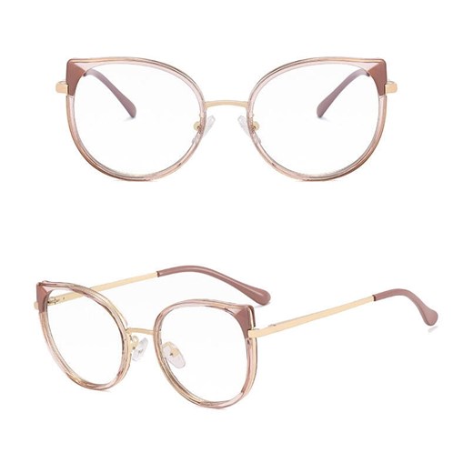 Damskie okulary zerówki do komputera BLUE LIGHT z flexami 25127G ze sklepu Stylion w kategorii Okulary zerówki damskie - zdjęcie 185964844