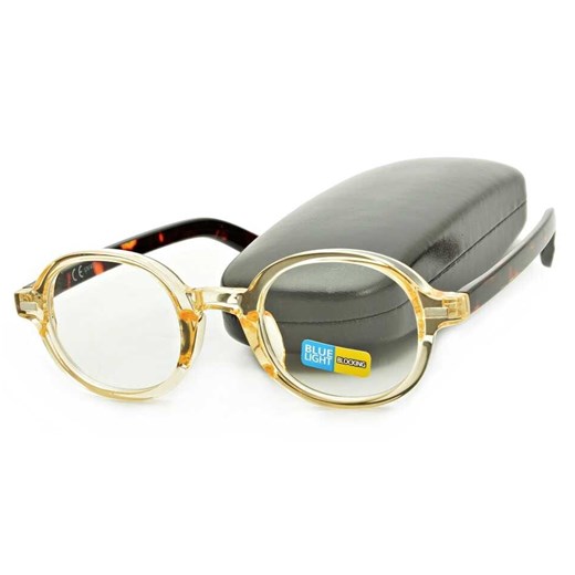 Okulary zerówki do komputera Lenonki z filtrem BLUE LIGHT SV101A żółty/panterka ze sklepu Stylion w kategorii Okulary zerówki damskie - zdjęcie 185964900