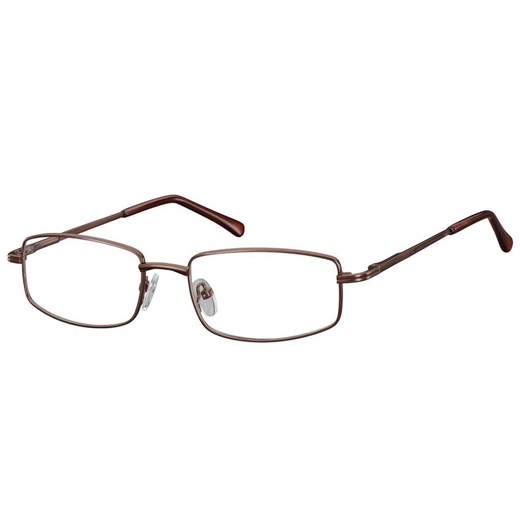 Oprawki korekcyjne zerówki okulary metalowe 799C brązowe ze sklepu Stylion w kategorii Oprawki do okularów damskie - zdjęcie 185964920