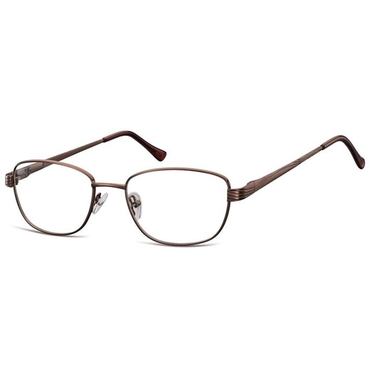 Oprawki korekcyjne zerówki okulary metalowe 796E brązowe ze sklepu Stylion w kategorii Okulary przeciwsłoneczne męskie - zdjęcie 185964961