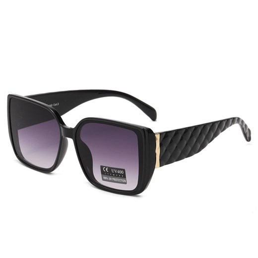 Damskie okulary przeciwsłoneczne z filtrem UV400 czarne SV102A ze sklepu Stylion w kategorii Okulary przeciwsłoneczne damskie - zdjęcie 185965011
