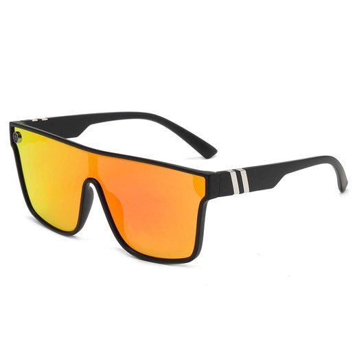 Męskie okulary przeciwsłoneczne pełne lustra MAXAIR z filtrem UV400 Orange/Black ST-MAX1E ze sklepu Stylion w kategorii Okulary przeciwsłoneczne męskie - zdjęcie 185965020