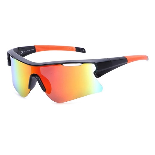 Sportowe okulary przeciwsłoneczne z filtrem UV400 Black/Orange SVM-12C ze sklepu Stylion w kategorii Okulary przeciwsłoneczne męskie - zdjęcie 185965042