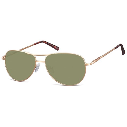 Okulary Pilotki Przeciwsłoneczne Flex SUNOPTIC SG-699B złoto-zielone ze sklepu Stylion w kategorii Okulary przeciwsłoneczne damskie - zdjęcie 185965050