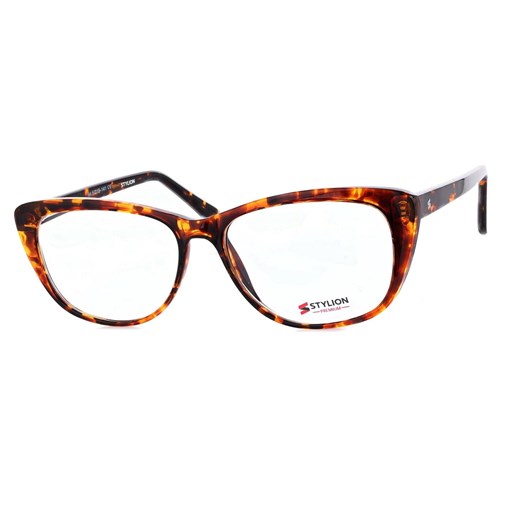 Damskie Okulary zerówki korekcyjne oprawki kocie oczy STAC-14G panterka ze sklepu Stylion w kategorii Okulary korekcyjne damskie - zdjęcie 185965061