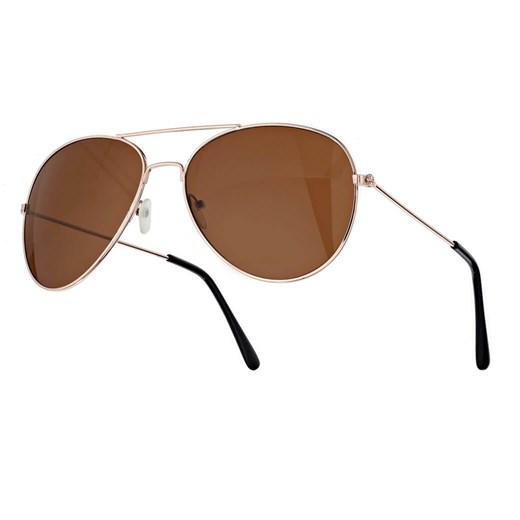 Złote okulary pilotki przeciwsłoneczne Gold/Brown STD-19A ze sklepu Stylion w kategorii Zegarki - zdjęcie 185965064