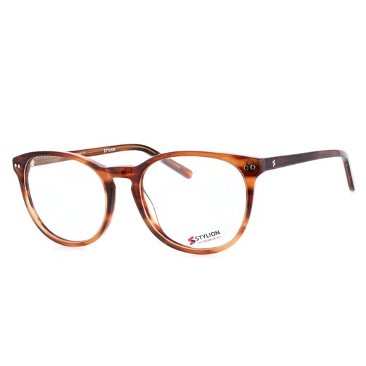 Okulary zerówki korekcyjne oprawki lenonki STAC-36C imitujące drewno ze sklepu Stylion w kategorii Oprawki do okularów damskie - zdjęcie 185965072