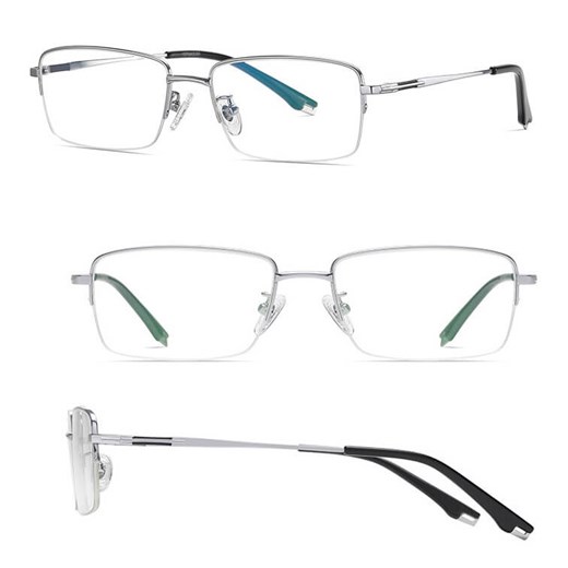 Ultralekkie tytanowe okulary zerówki z filtrem Blue Light do komputera Srebrne TN827 ze sklepu Stylion w kategorii Okulary zerówki damskie - zdjęcie 185965252