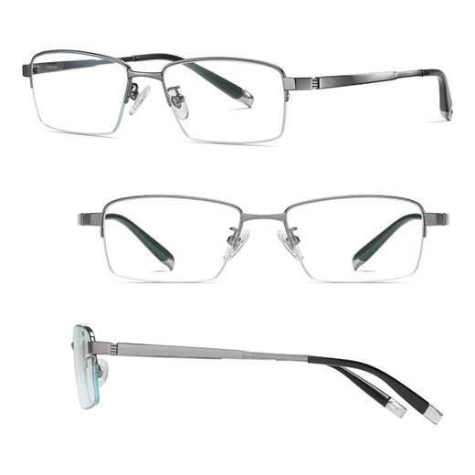 Ultralekkie tytanowe okulary zerówki z filtrem Blue Light do komputera Grafitowe TN828A ze sklepu Stylion w kategorii Okulary zerówki damskie - zdjęcie 185965254